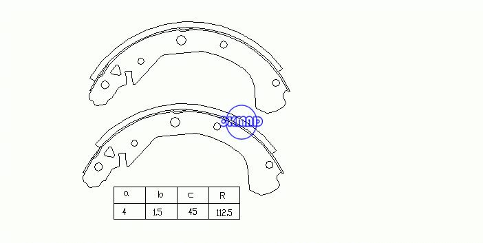 Sapatas de freio de tambor BUICK ELECTRA LESABRE PARK AVENUE FMSI: 1394-S564 OEM: 12321420, OK-BS166